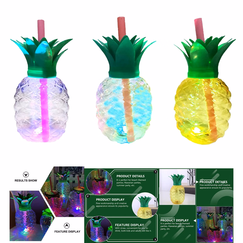 Pineapple Shaped Plastic Drinking Cup