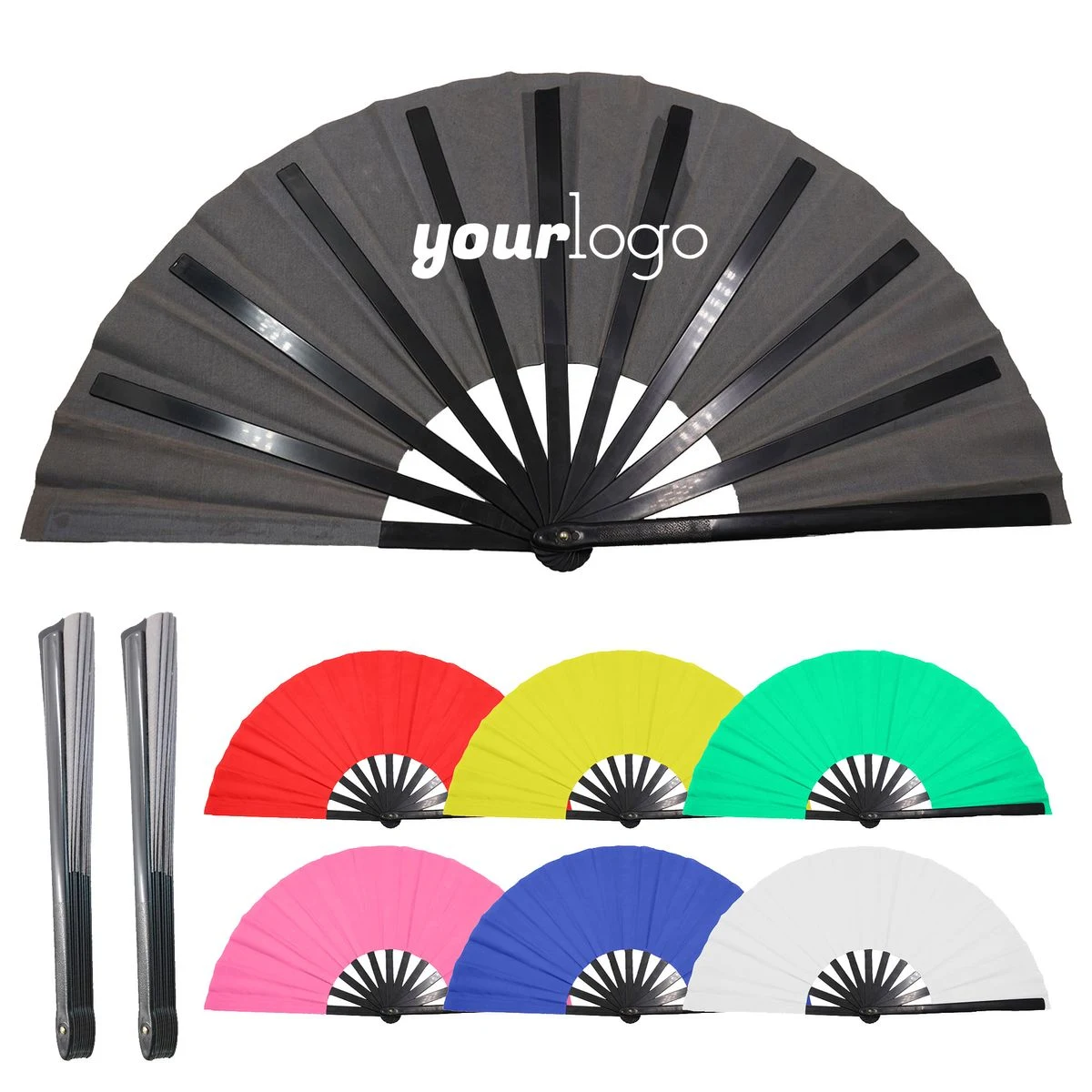 13" Folding Kung Fu Hand Fan for Dance & Festivals 1