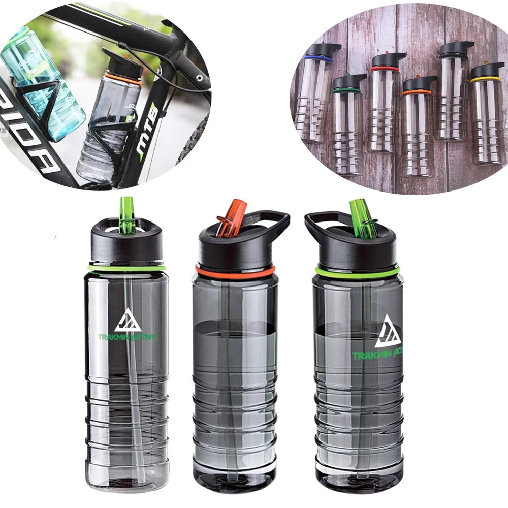 800ml Plastic Sports Bottle with Transparent Straw 27oz 1