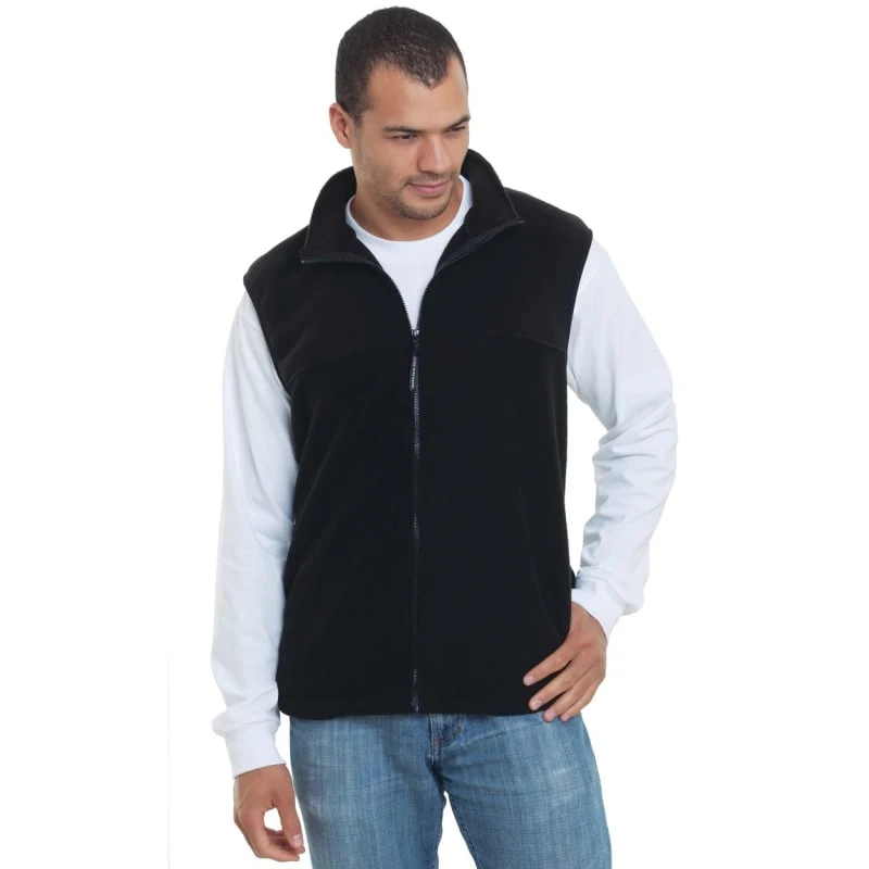 Bayside Men's USA-Made Full-Zip Fleece Vest - 1120 1