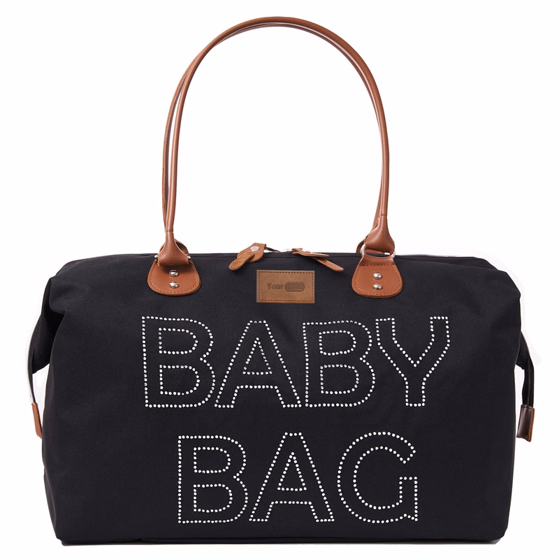 Polyester Baby Diaper Hospital Tote Duffelbag black