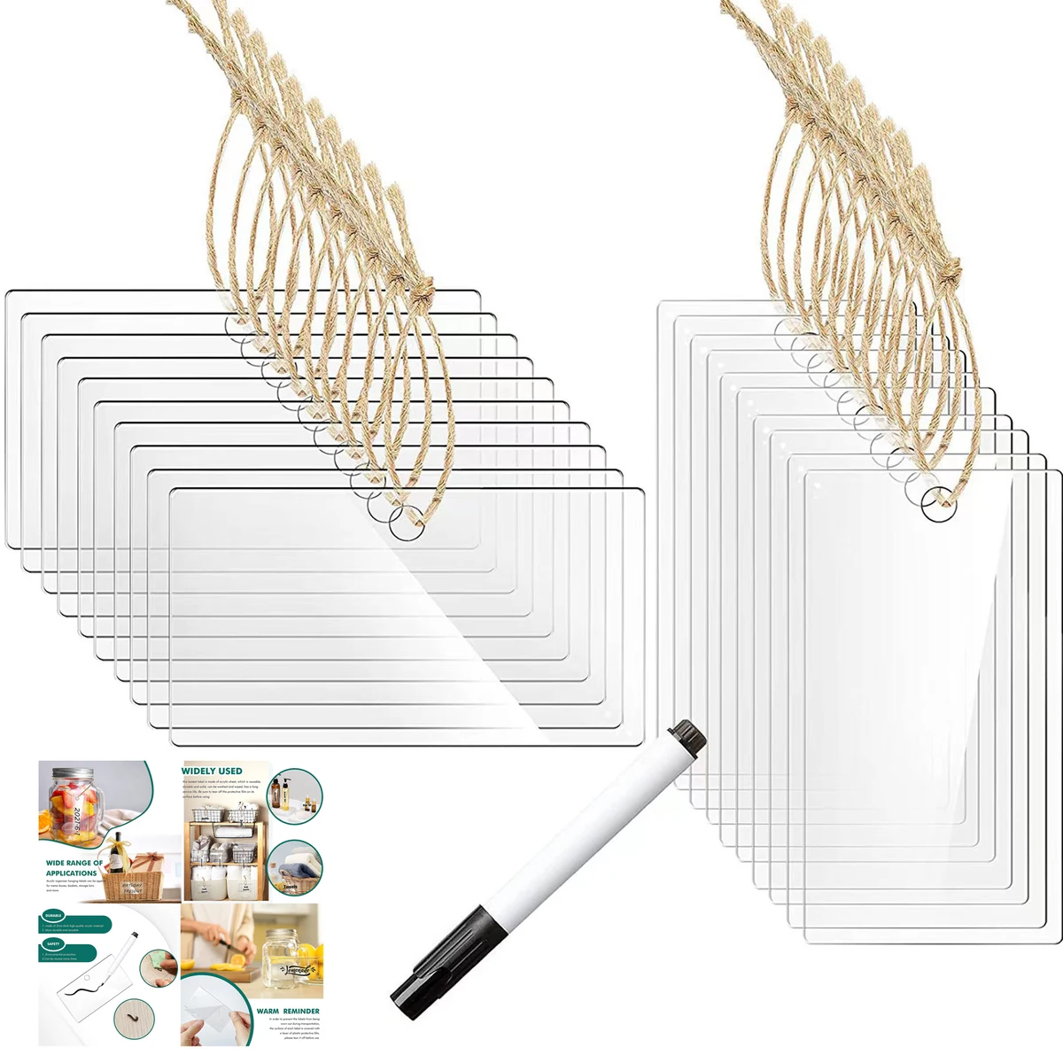 20pcs Acrylic Basket Labels 1