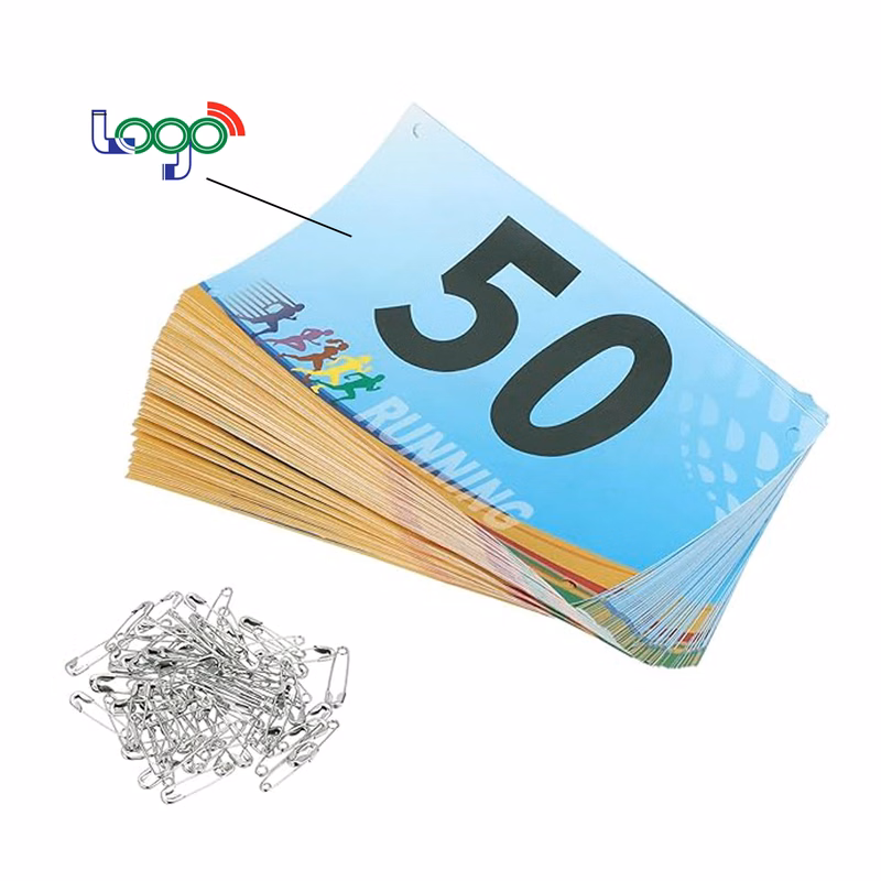 Customizable Tyvek Fiber Paper Sports Bib with Chip Addition, Perfect for Sporting Events