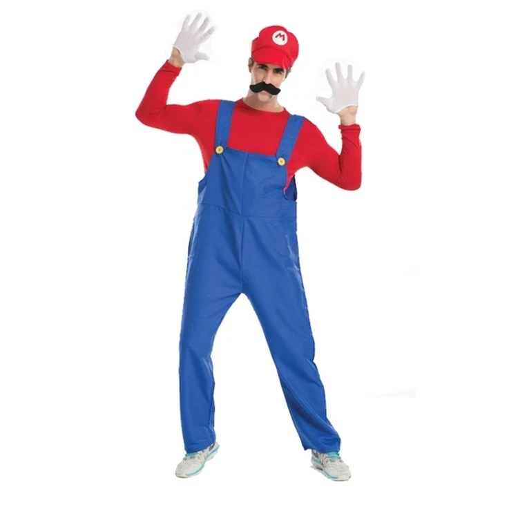 Super Mario Costumes for Adult Suspender Trousers 1