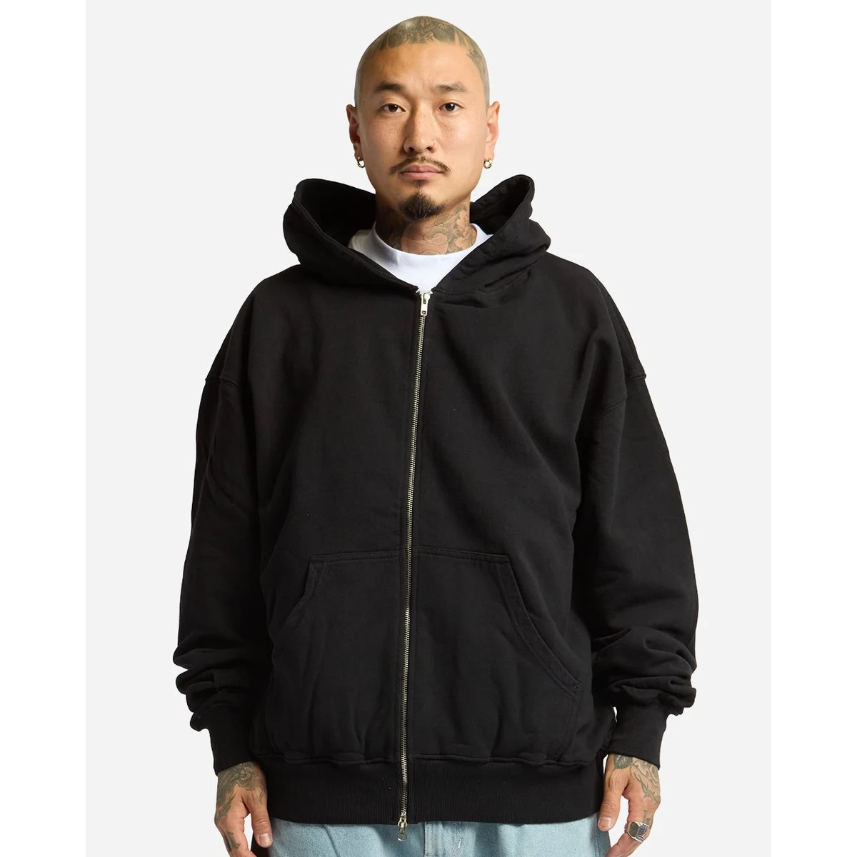 Unisex Max Heavy Garment-Dyed Full-Zip Hoodie Sweatshirt - SHGMZ, custom hoodie or sweatshirt with logo imprint 1