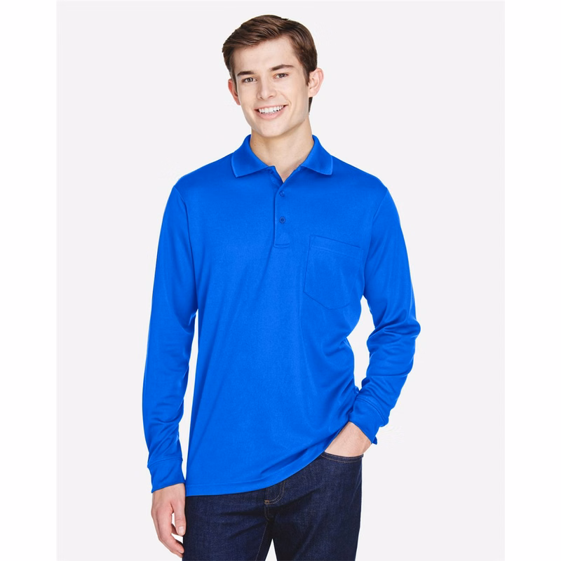 Men's Pinnacle Performance Long Sleeve Piqué Polo with Pocket - 88192P