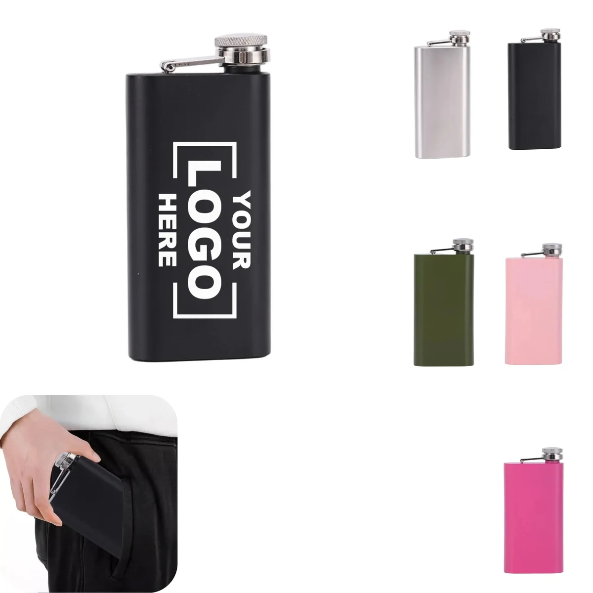 Stainless Steel Portable Pocket Flask 1
