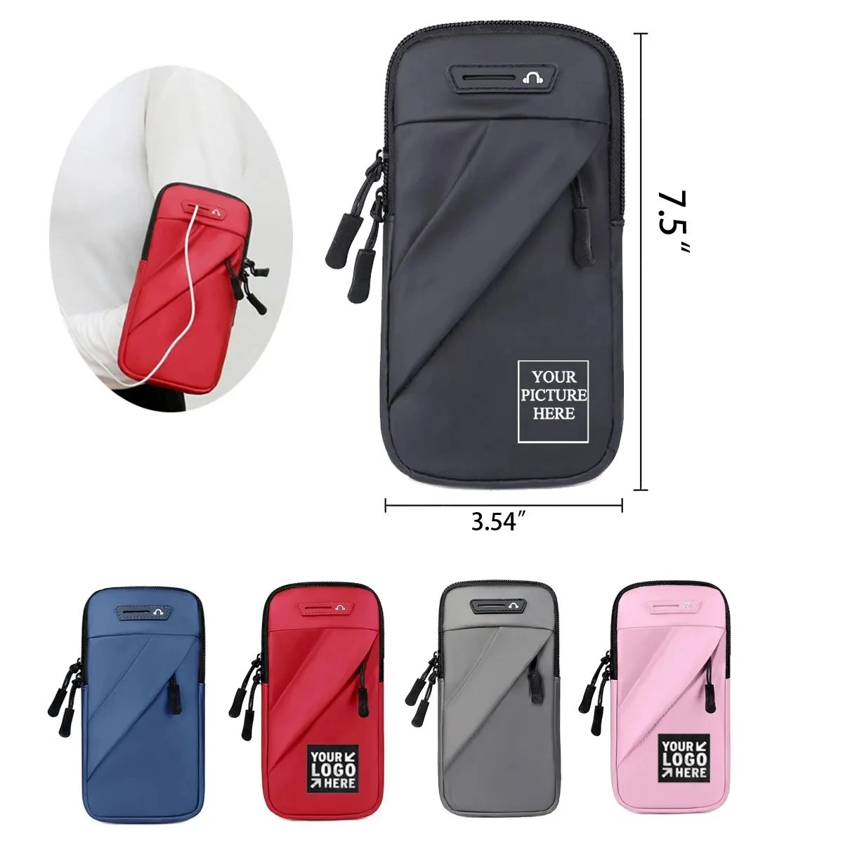 Sports Running Armband Phone Holder Arm Belt Bag 1