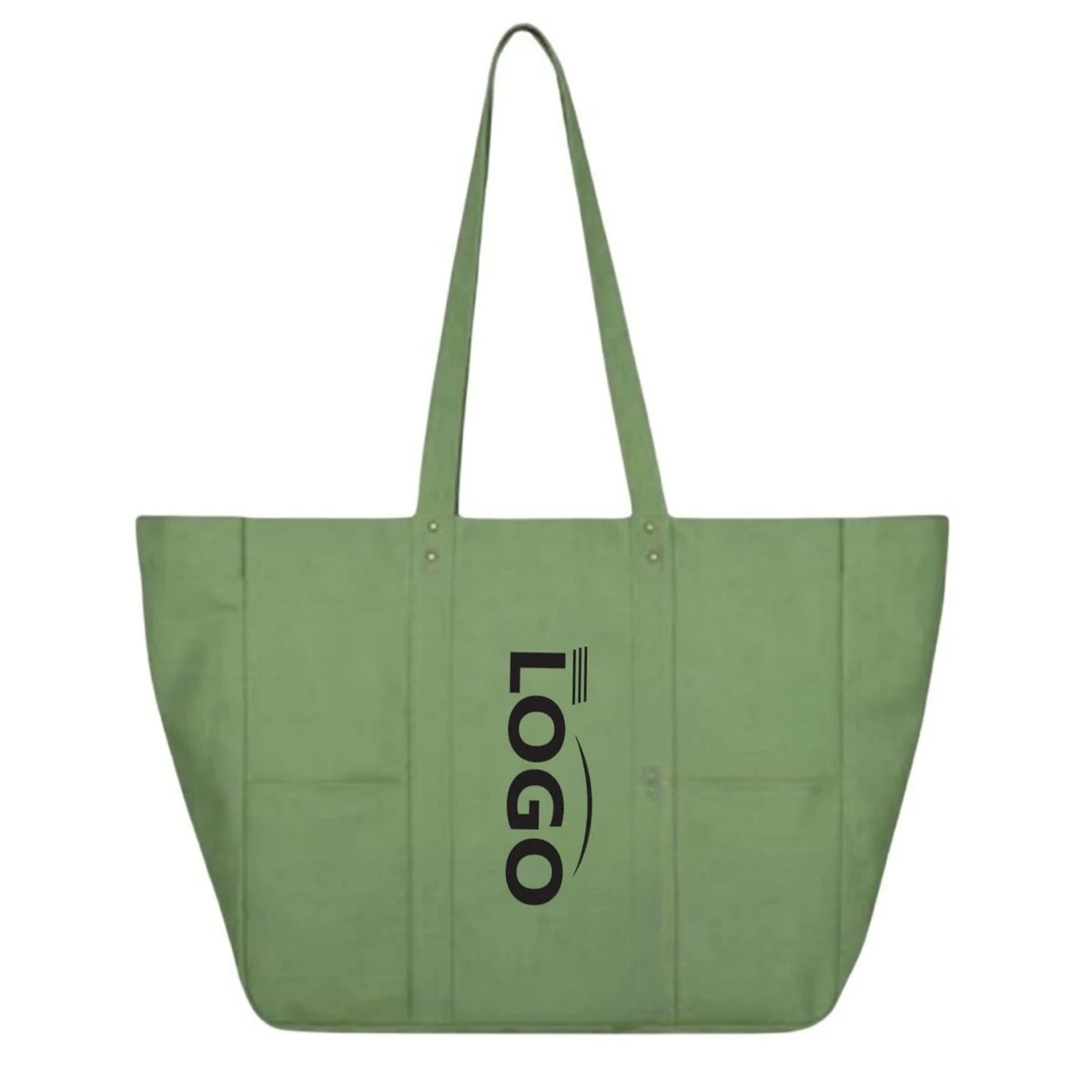 Extra Large Cotton Shoulder Tote Bag, custom tote bag with logo imprint 1