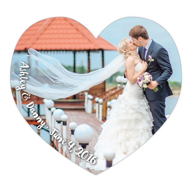 Announcement Magnet - Big Heart Shape (3.25x3) - 25 mil. 1