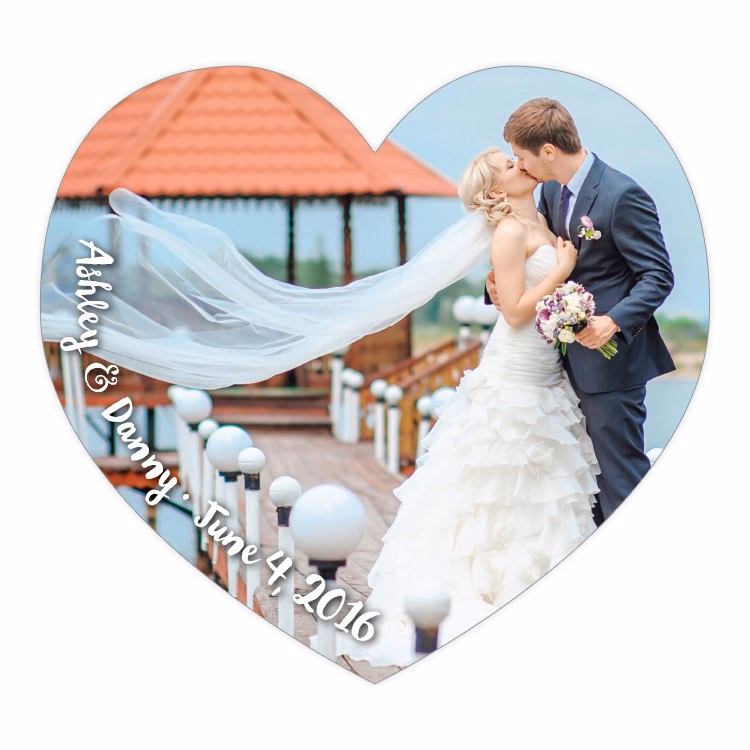 Announcement Magnet - Big Heart Shape (3.25x3) - 25 mil.