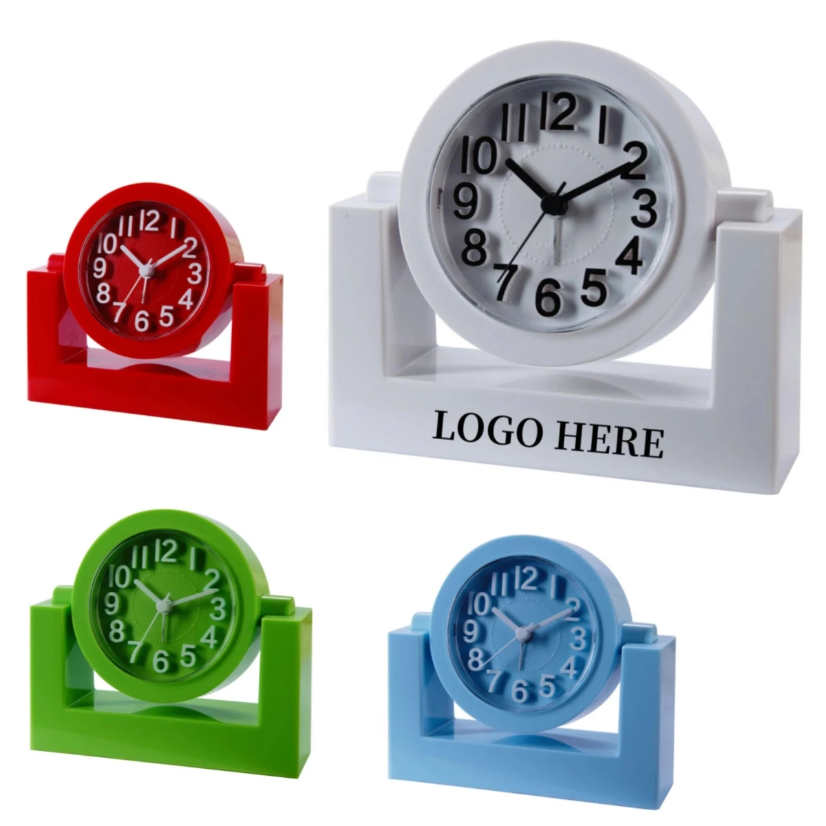 Swivel Desktop Clock with 3D Number 1