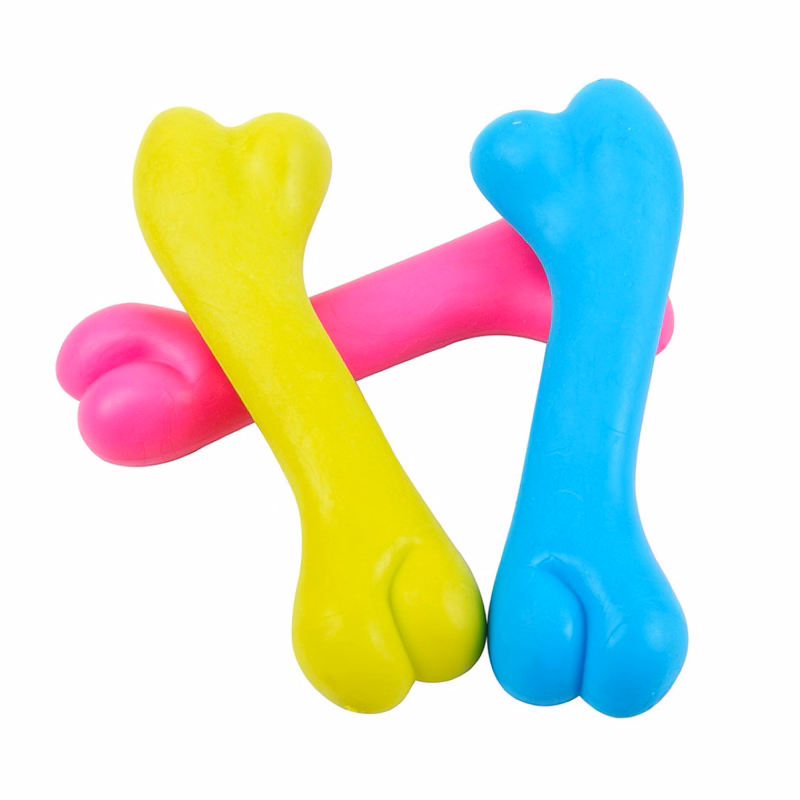 Rubber bite resistant bone type toy