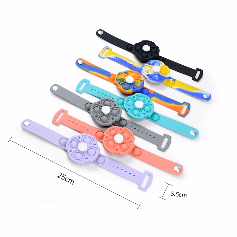 Pop It Spinning Fidget Bracelet Toy