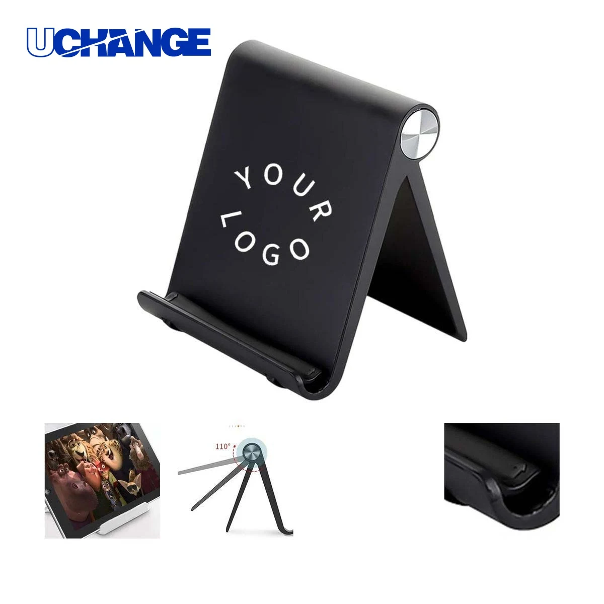 Compact ABS Phone Stand Desk Mount with Non-Slip Base 1