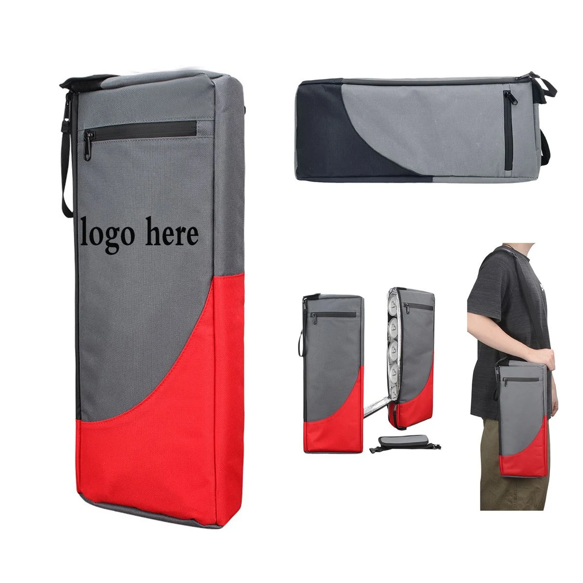 Insulated 6-Can Golf Cooler Tote with Strap
1