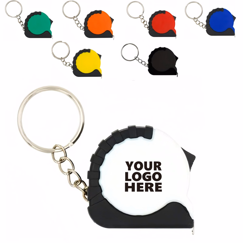 Keychain-Attached Mini Retractable Tape