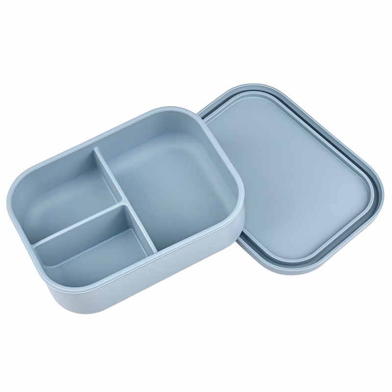 Silicone Lunch Box with 3 Compartments