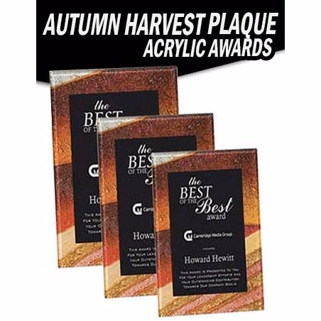 Acrylic 6.5x8.5" Autumn Harvest design with Easel