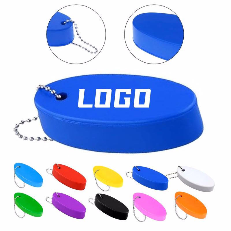 Oval PU Foam Floating Keychain For Boating and Swimming