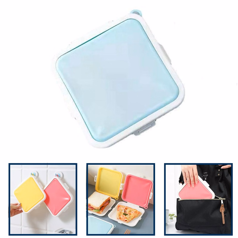 Portable Silicone Leckproof Sandwich Storage Box Keeper