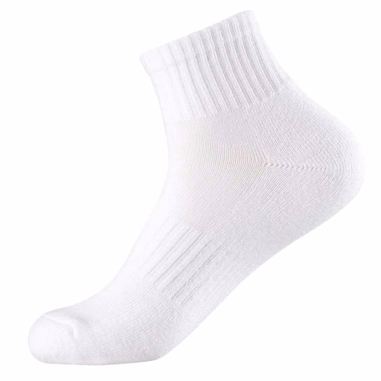 Men's Half Cushioned Quarter Socks White