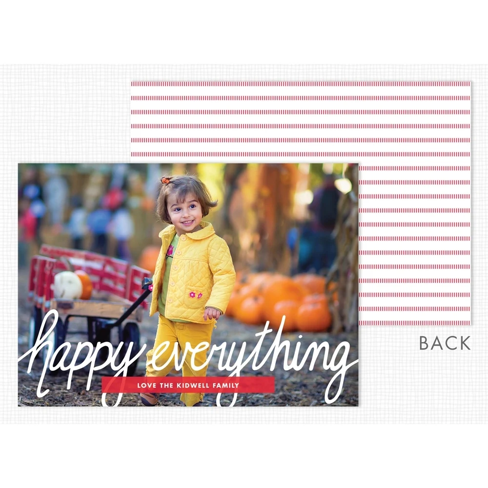 Happy Everything Flat Holiday Photo Card 1