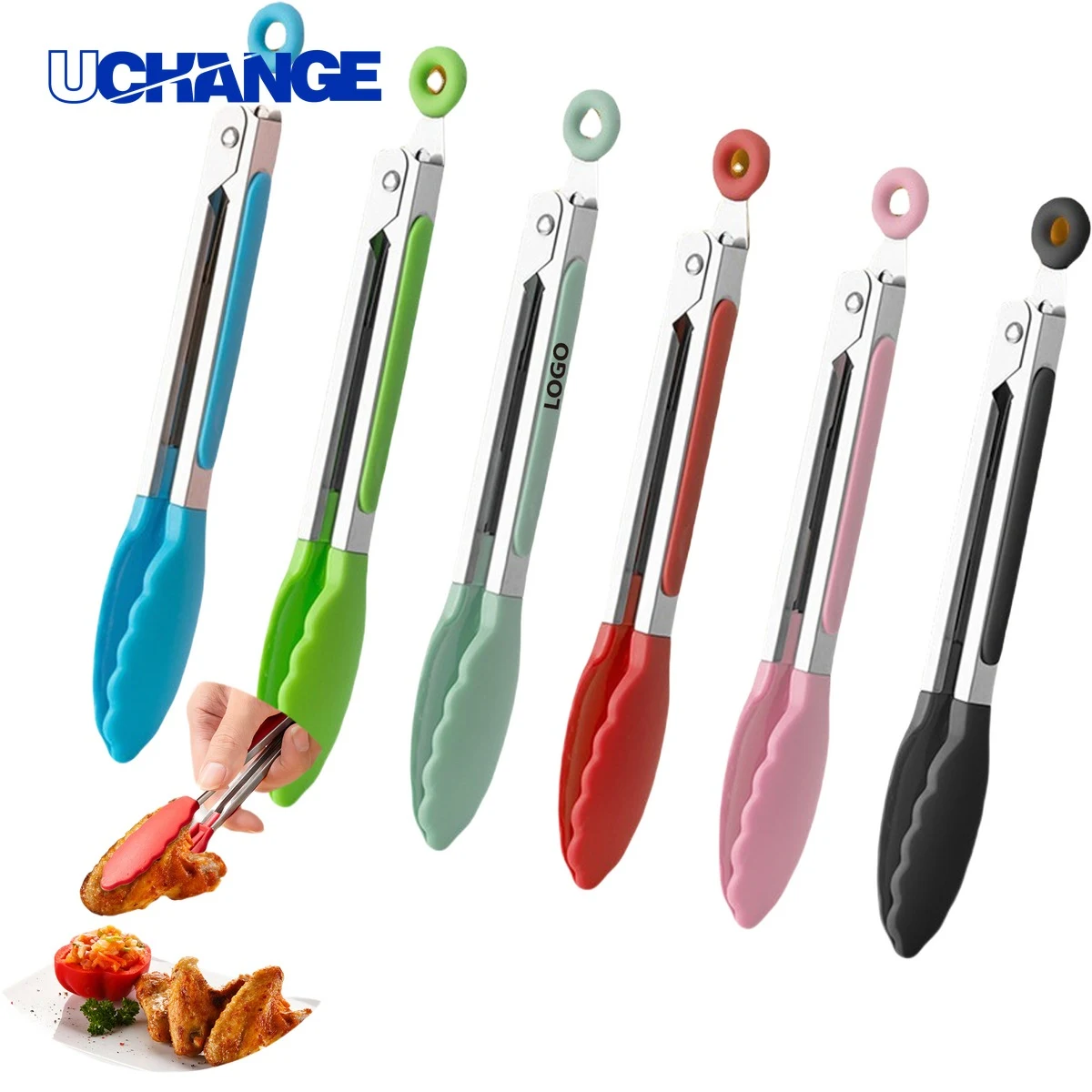 Safety Silicone Kitchen Tongs Tool 1