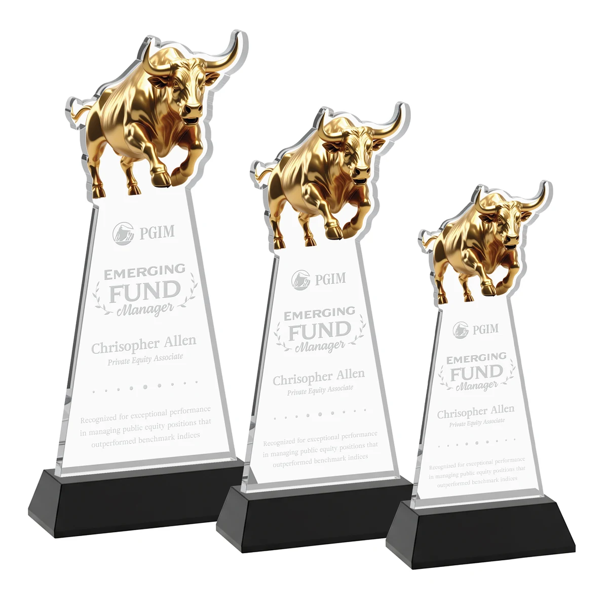 Raging Bull Award on Hartford Base - Black 1