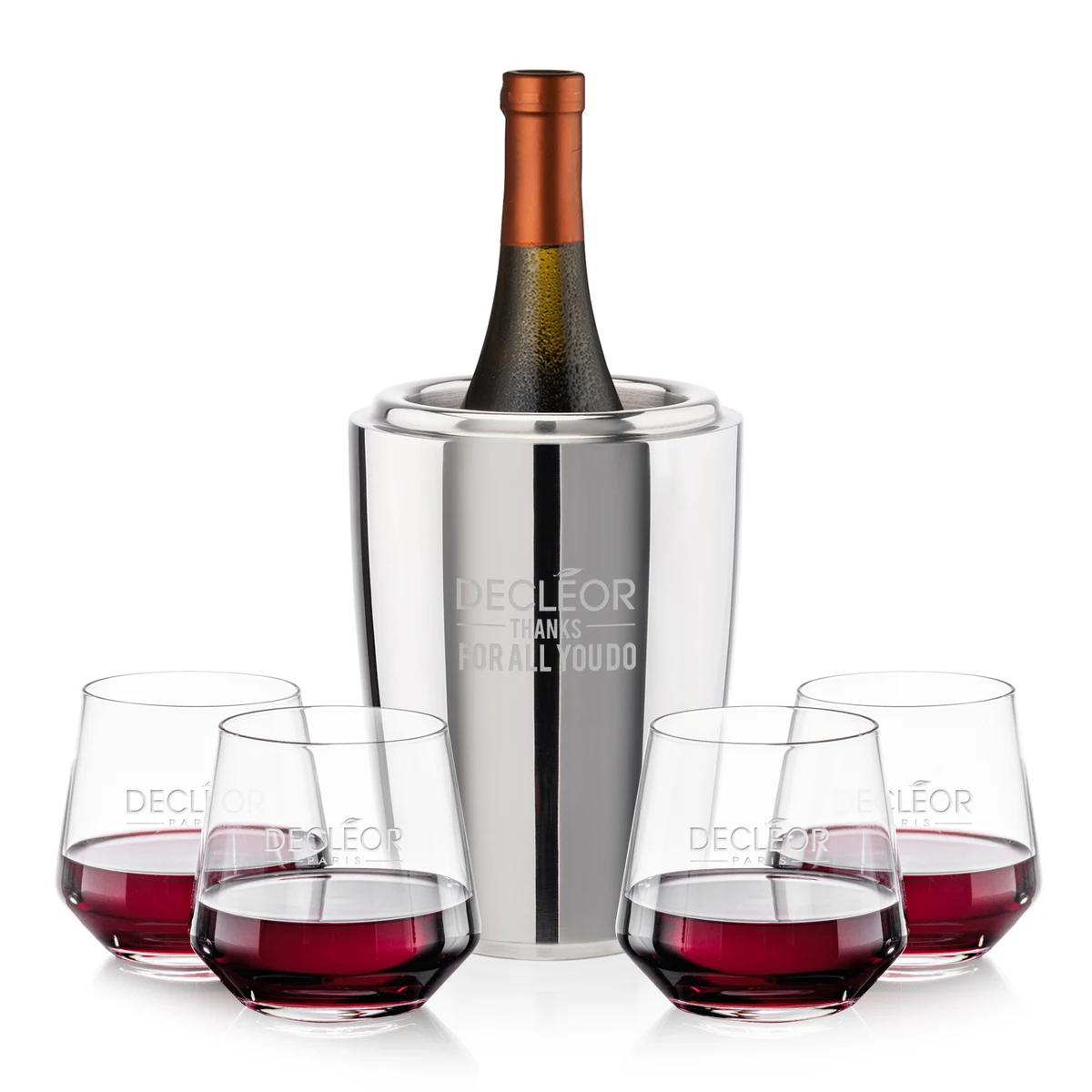 Pescara Wine Cooler & Tucson Stemless Wine Set 1
