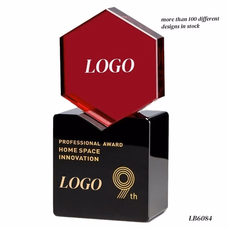 Engraved Crystal Awards Personalized Glass Trophy