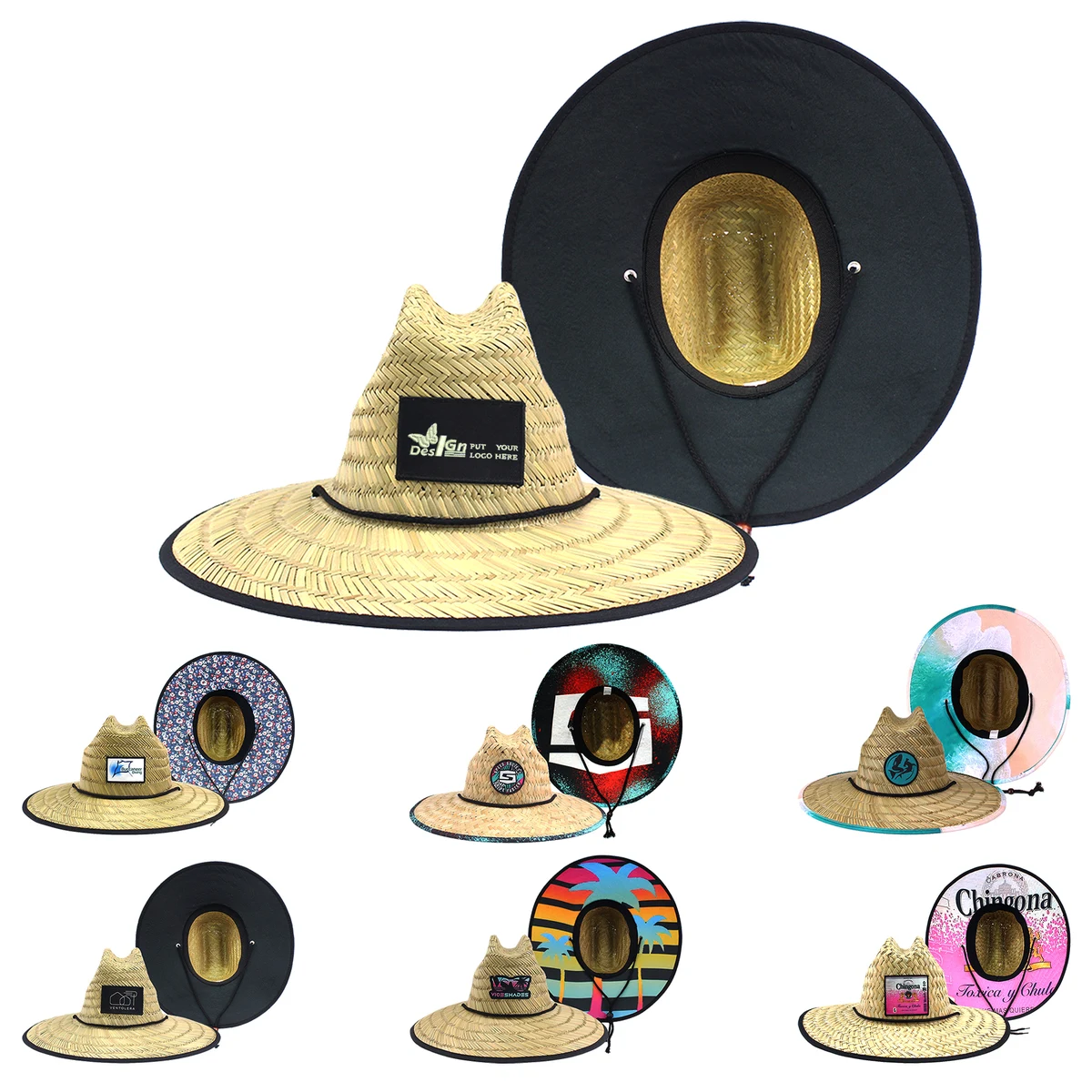 Embroidered Lifeguard Straw Hat 1