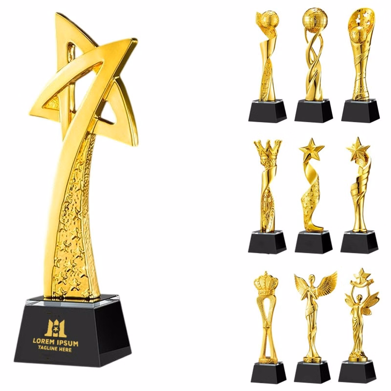 Gold-Plated Resin Trophy for Competitions / Ceremonies