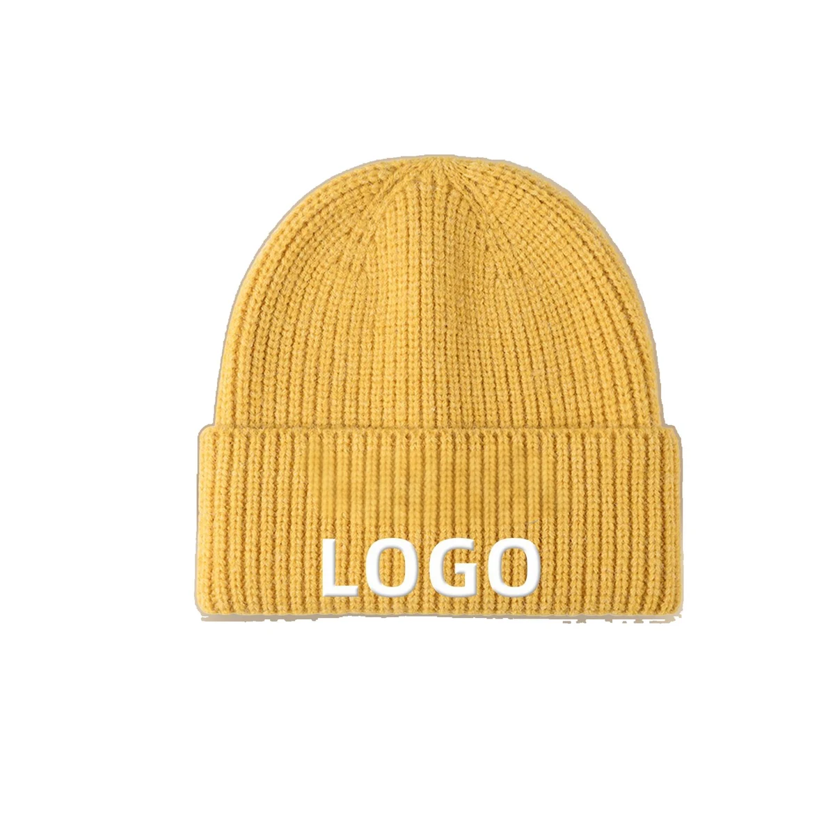 Custom Logo Embroidered Knit Cap (Autumn & Winter) 1