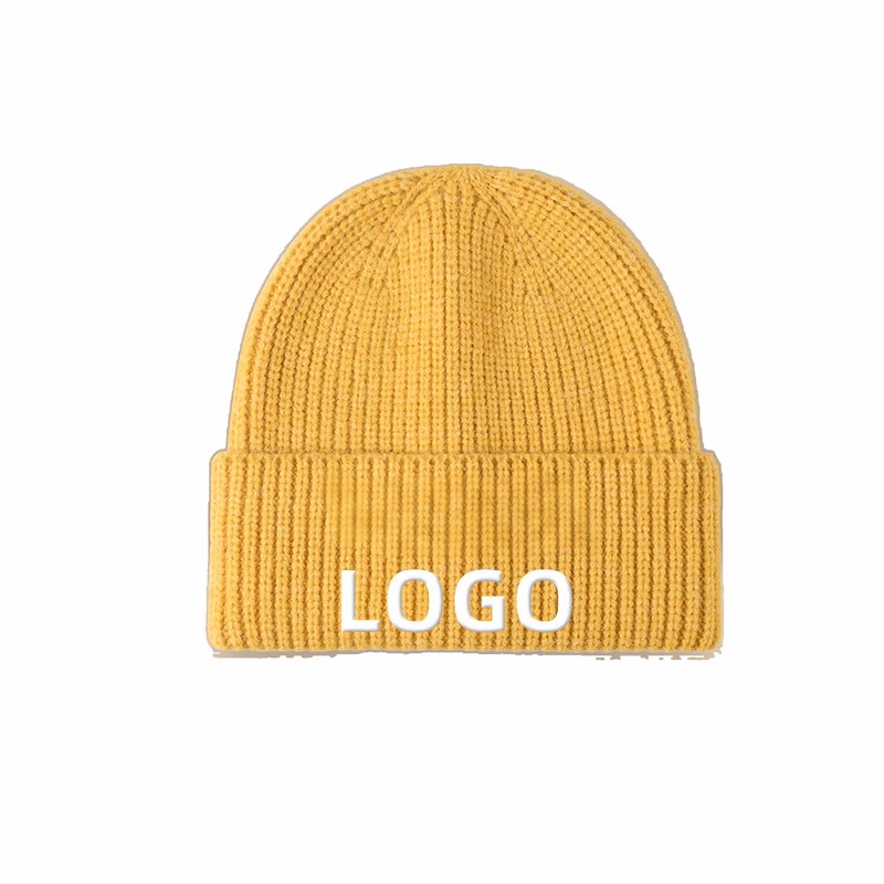 Custom Logo Embroidered Knit Cap (Autumn & Winter)