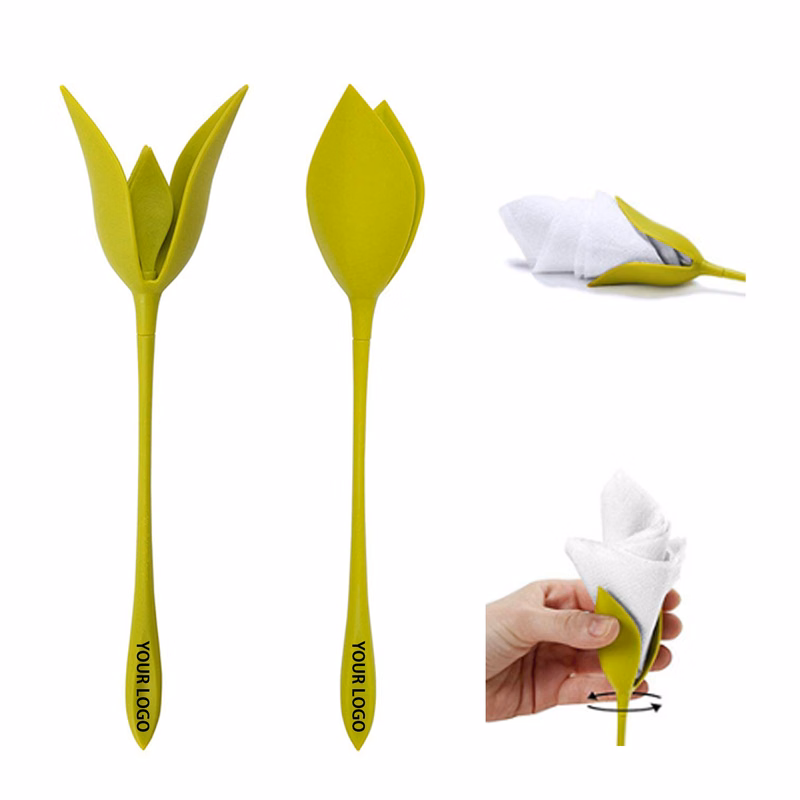 Green Stem Napkin Ring Set 7.9" Length x 2.4" Width