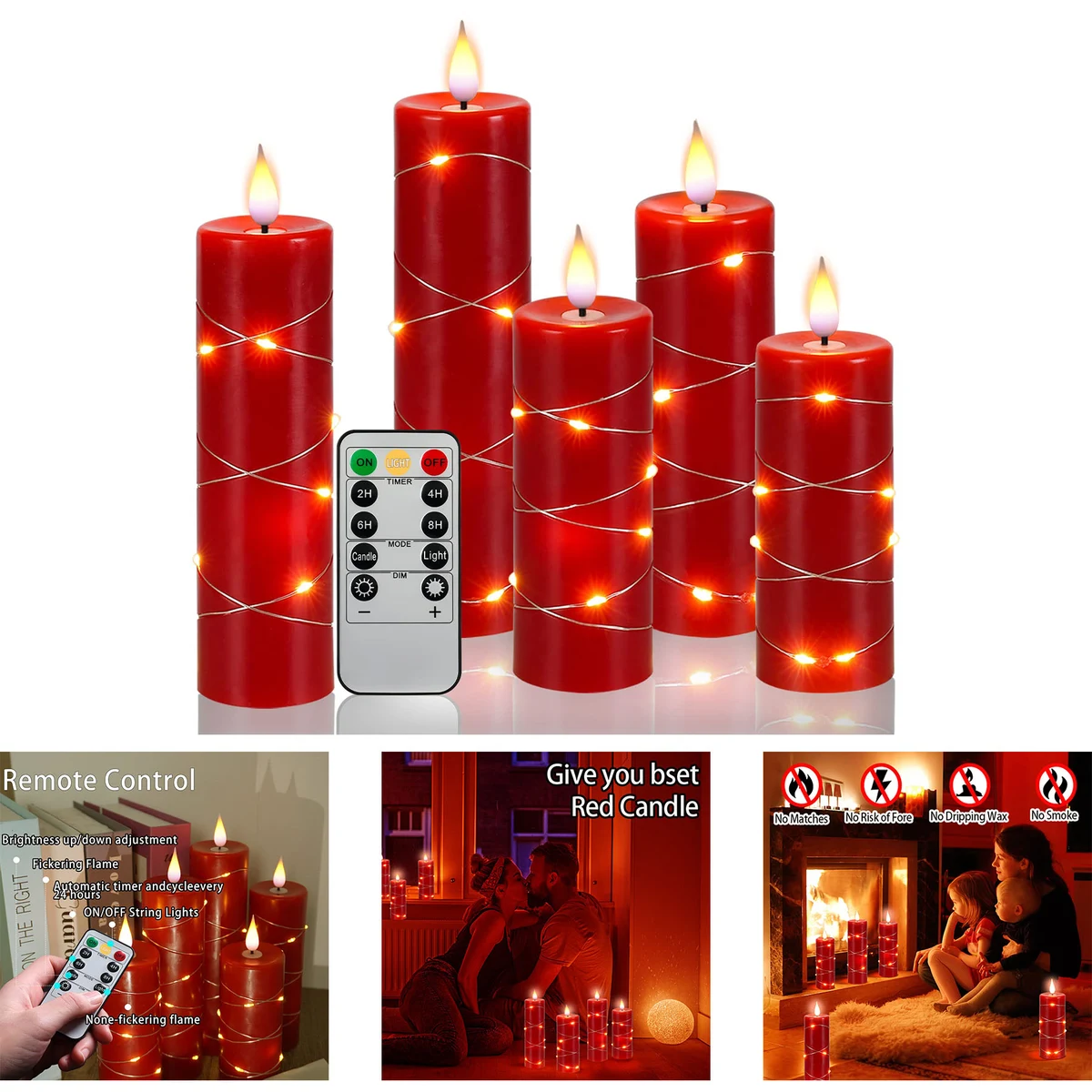 Red Flameless Candle 1