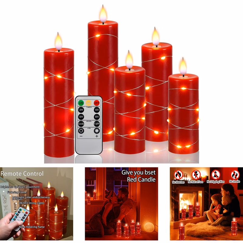 Red Flameless Candle