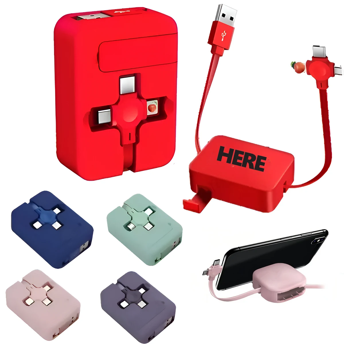 Retractable 4 in 1 Charging Cable 1