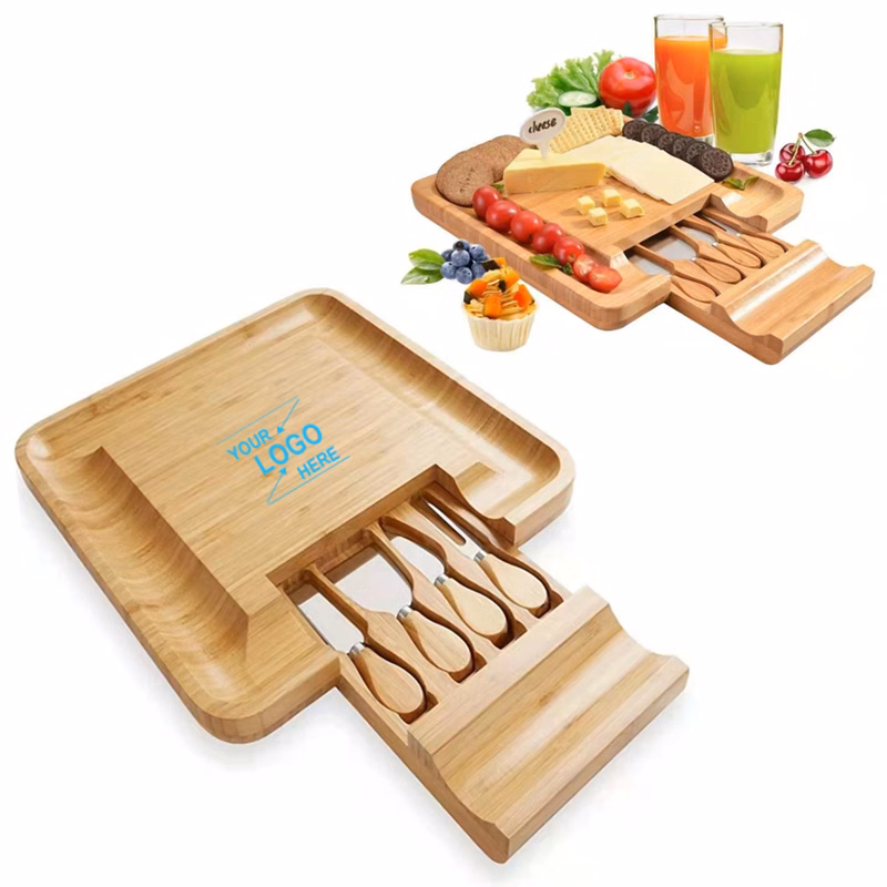 Bamboo Cheese Board w/Cutlery Drawer
