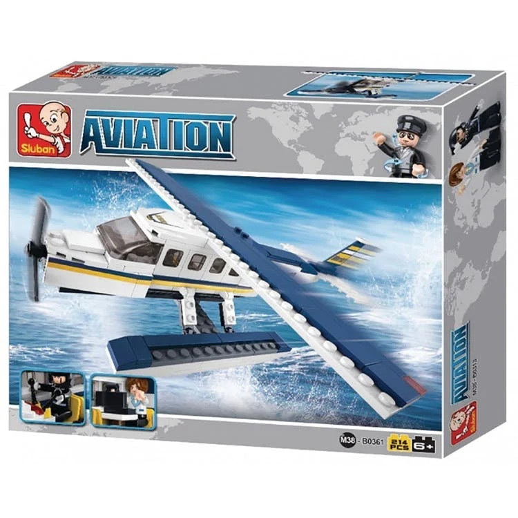 Sea Plane Building Brick Kits - 214 Pieces Ages 6+ 1