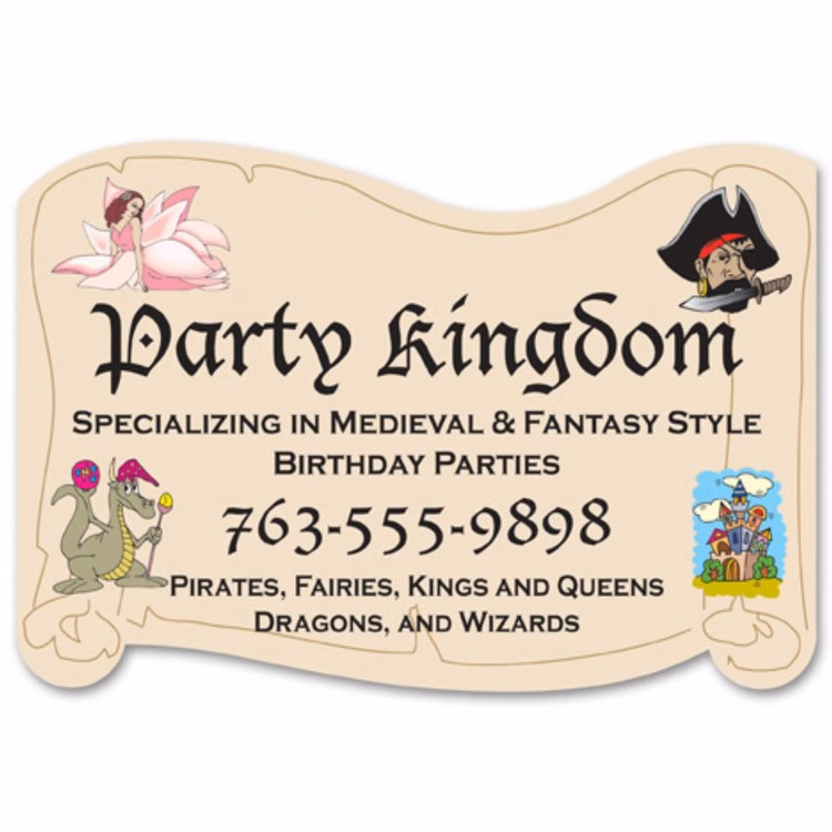 Vinyl Label (4.25"x 6.2") Scroll Shaped