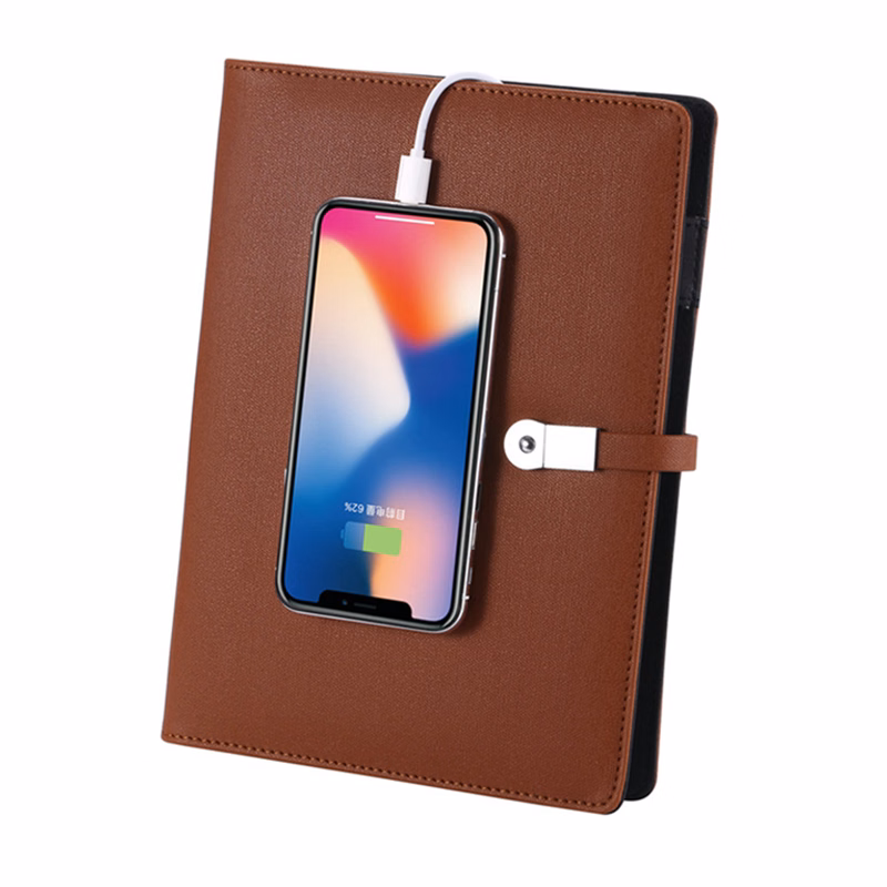 Custom Wireless Charging Notebook With Power Bank