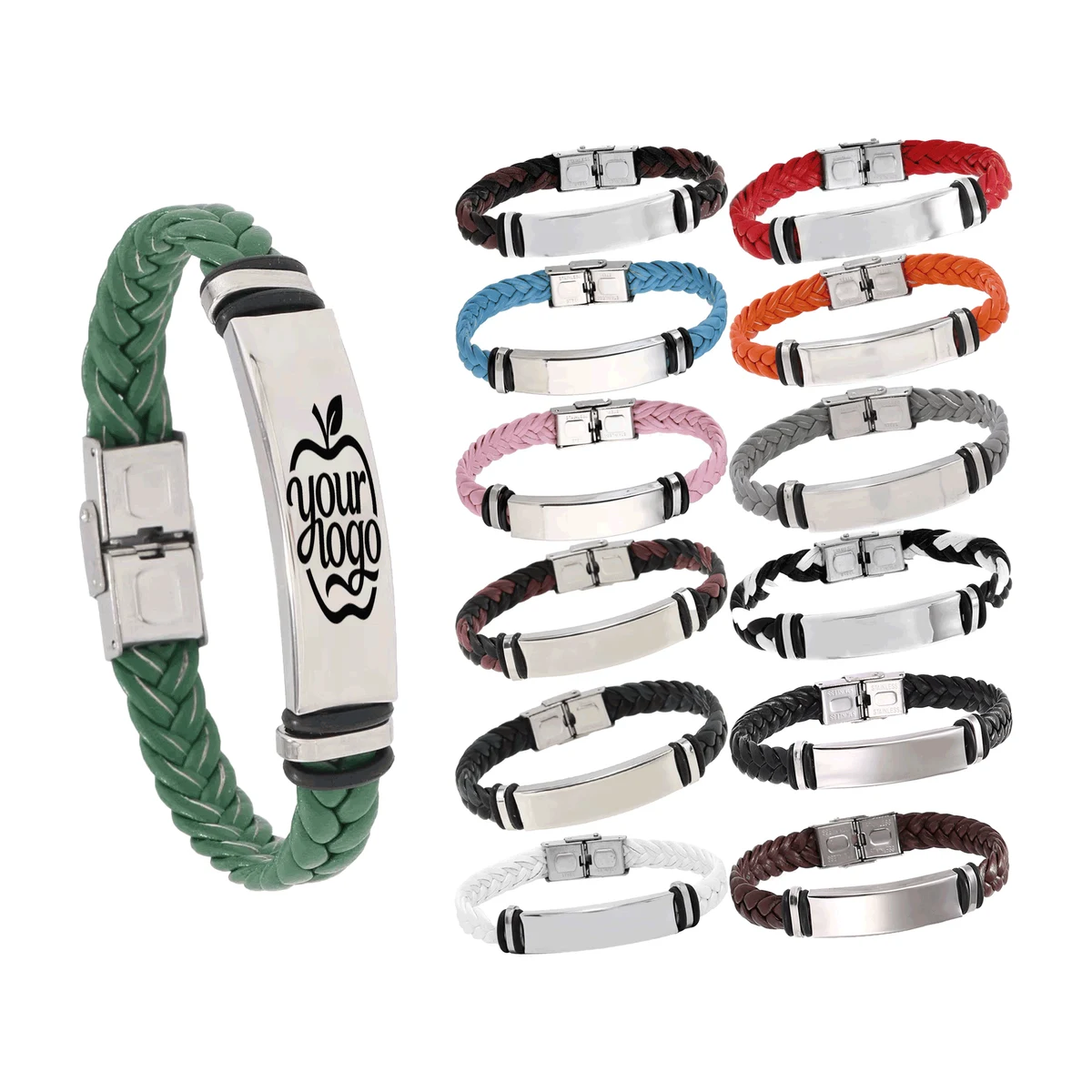 Braided Leather Personalized Bracelet 1