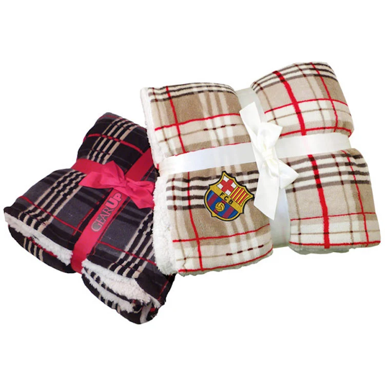 Lambswool Microsherpa Plaid Throw 1