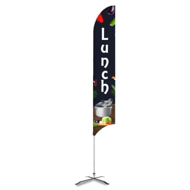 Lunch Pre Printed 15' G7 Feather Flag - Black 1