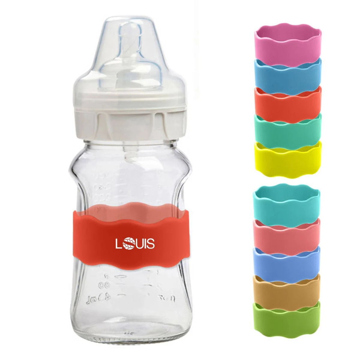 Silicone Grip Baby Bottle Sleeves 1