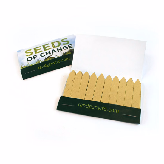 Large Seed Paper Matchbook, Single-Sided