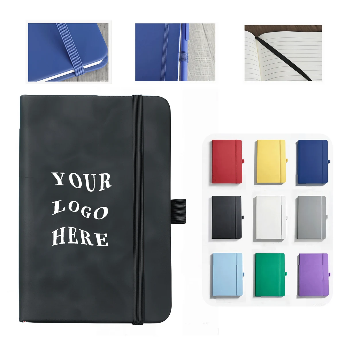 A5 Pen Loop PU Leather Portable Notebook 1