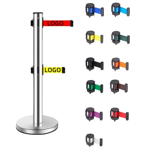 Dual Belts Stainless Steel Retractable Stanchions 1